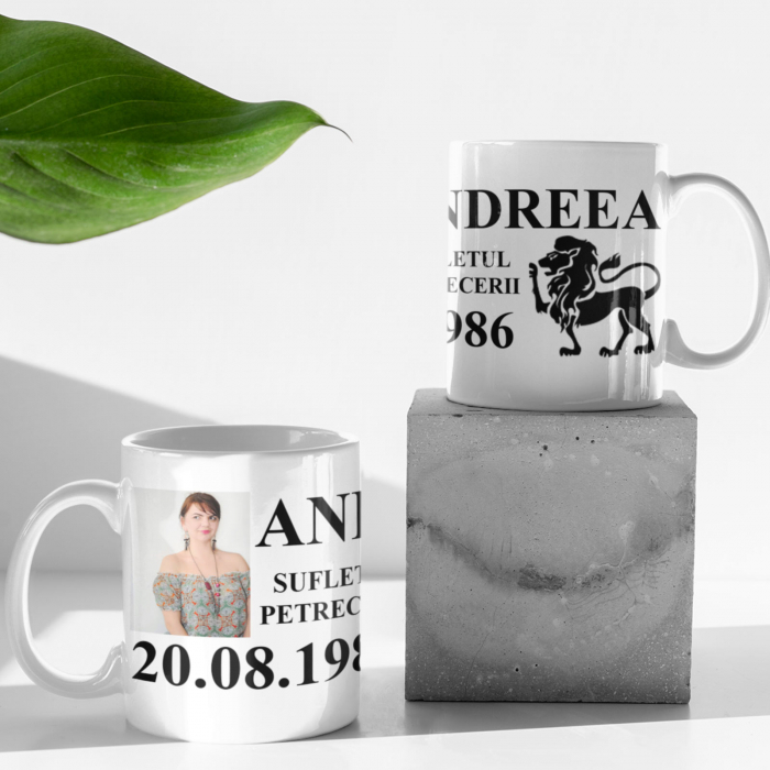 Cana personalizata cu zodie si poza-Deyu [2]