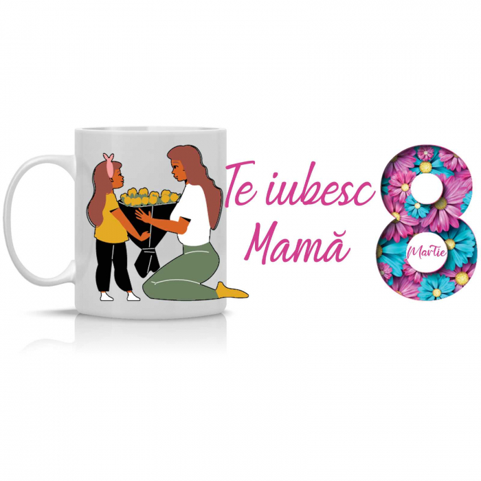 Cana personalizata Te iubesc mama-Deyu [2]