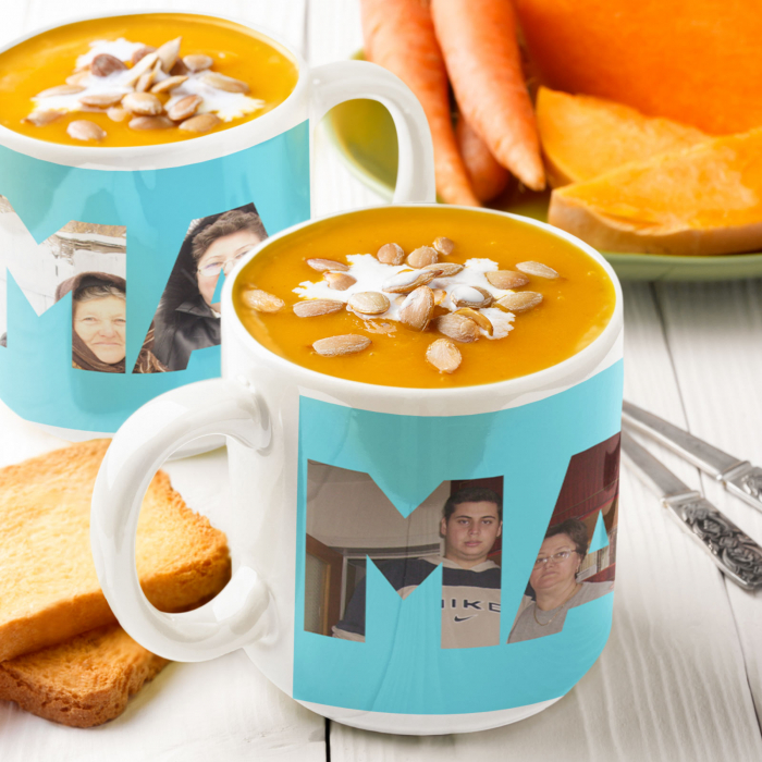 Cana personalizata mama cu 2 poze-Deyu [2]