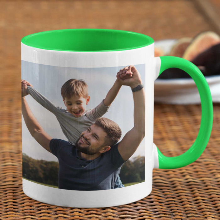 Cana personalizata tata cu poza, anul nasteri si interior colorat-Deyu [2]
