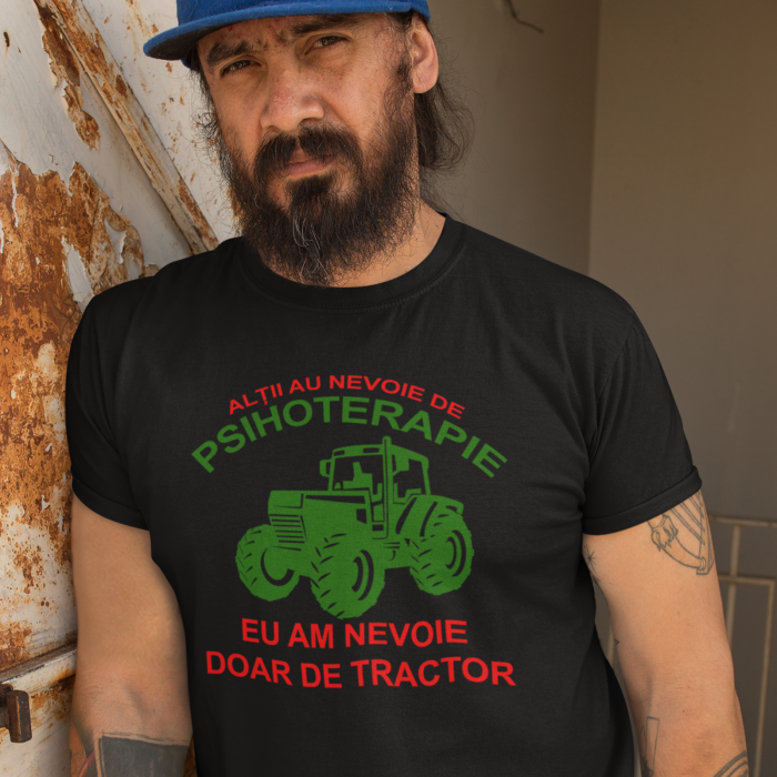 Tricou fermier cu mesajul " Am nevoie de tractor"-Deyu [2]