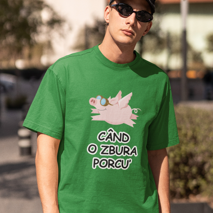 Tricou Cand o zbura porcu- Deyu [2]