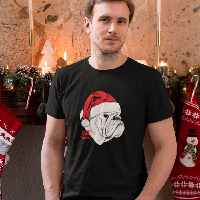 Tricou Bull Dog Christmas - Deyu [2]