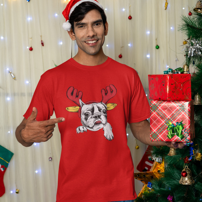 Tricou Craciun Bull Dog - Deyu [2]