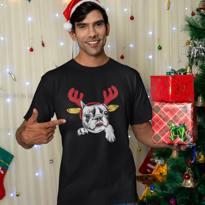 Tricou Craciun Bull Dog - Deyu [3]