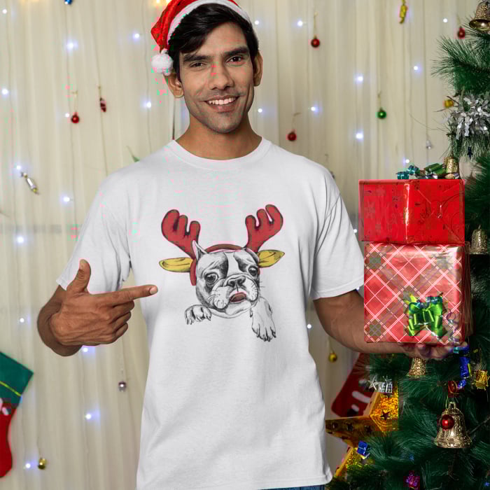 Tricou Craciun Bull Dog - Deyu [4]
