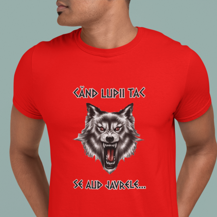 Tricou "Cand lupii tac se aud javrele"-Deyu [2]
