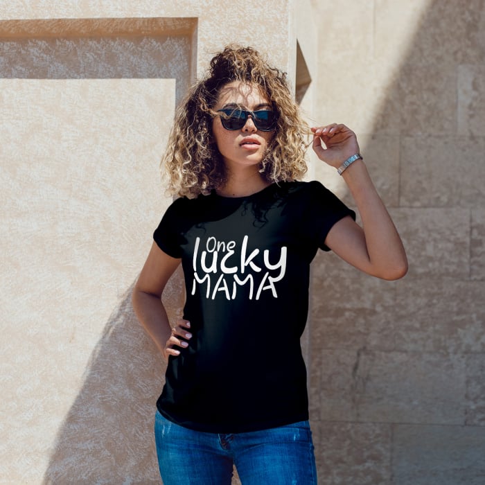 Tricou  One Lucky Mama-Deyu [2]