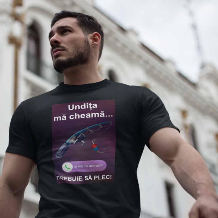 Tricou cu mesajul"Undita ma cheama trebuie sa plec"-Deyu [2]