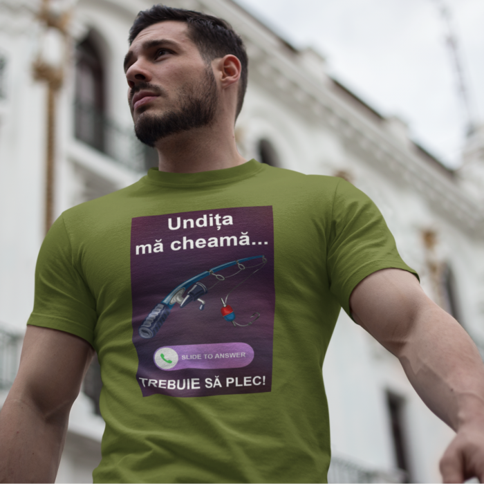 Tricou cu mesajul"Undita ma cheama trebuie sa plec"-Deyu [3]