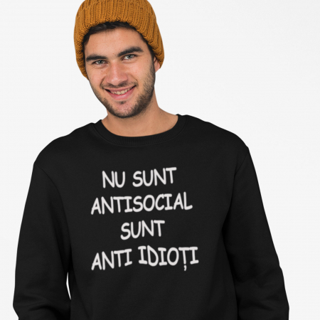 Bluze - Bluza cu maneca Antisocial-Deyu