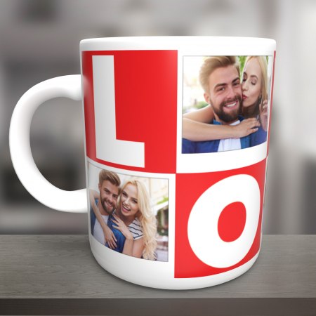 Cani Personalizate - Cana Love cu 4 poze-Deyu