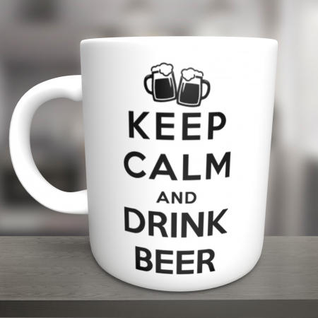 Cani Personalizate - Cana Keep calm and be drink beer-Deyu
