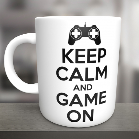 Cani Personalizate - Cana Keep calm and game on-Deyu