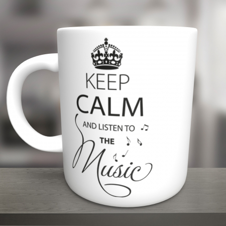 Cani Personalizate - Cana Keep calm andlisten to music-Deyu
