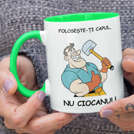 Cadouri pentru EL - Cana pentru mecanici Foloseste capul nu ciocanul-Deyu