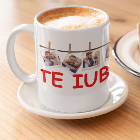 Cani Personalizate - Cana personalizata cu 5 poze si mesaj-Deyu
