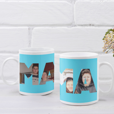 Cani Personalizate - Cana personalizata mama cu 2 poze-Deyu