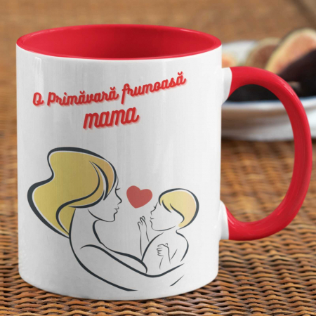 Cadouri pentru EA - Cana personalizata O primavara frumoasa mama-Deyu