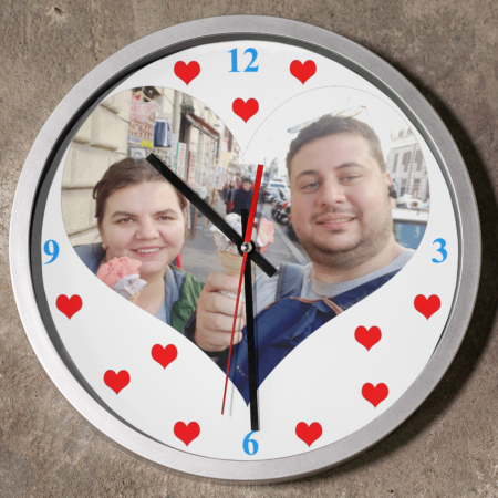 Ceasuri Personalizate - Ceas inima cu poza-Deyu