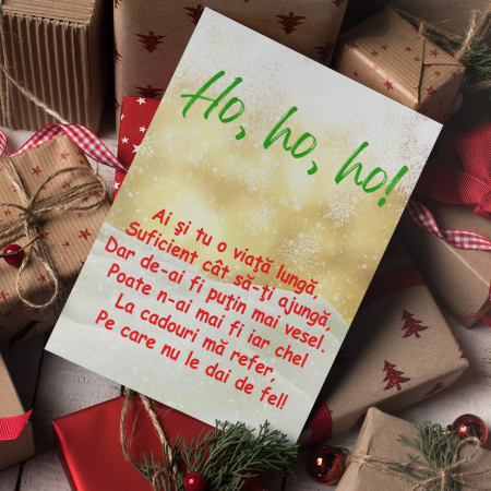 Felicitari Personalizate de Crăciun - Felicitare Ho Ho Ho -Deyu