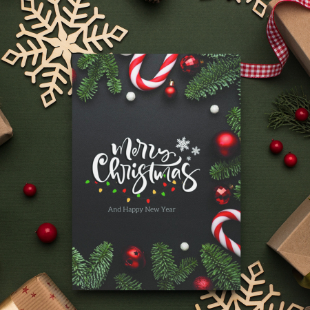 Felicitari Personalizate de Crăciun - Felicitare Merry Christimas-Deyu