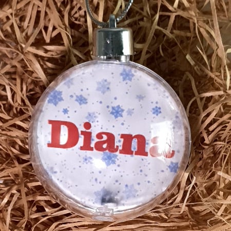 Globuri de Craciun - Glob Personalizat Fulg cu Nume-Deyu