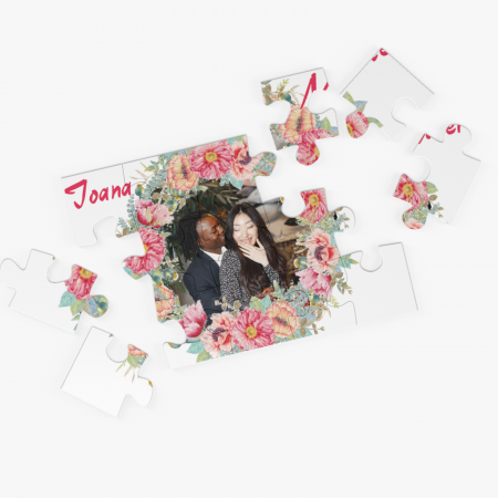 Puzzel personalizat flori nume si poza-Deyu [1]
