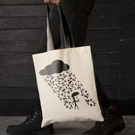 Sacose si Rucsacuri - Sacosa Personalizata Raining Cats And Dogs