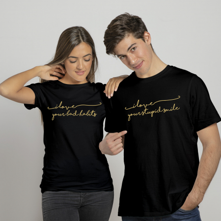 Tricouri Cupluri - Set Tricouri I love Your-Deyu