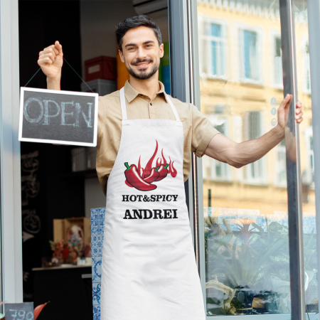 Sorturi de Bucatarie Personalizate - Sort Personalizat Hot Spicy-Deyu