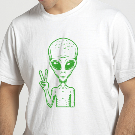 Tricouri Mesaje Virale - Tricou Alien Peace-Deyu