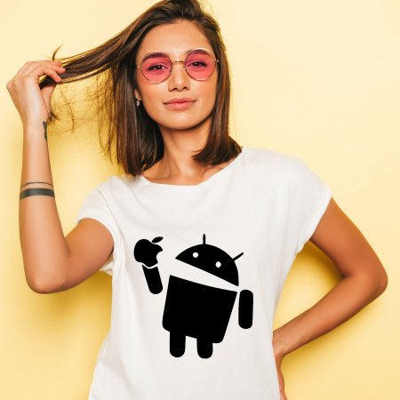 Tricouri cu Mesaje - Tricou Android Apple-Deyu