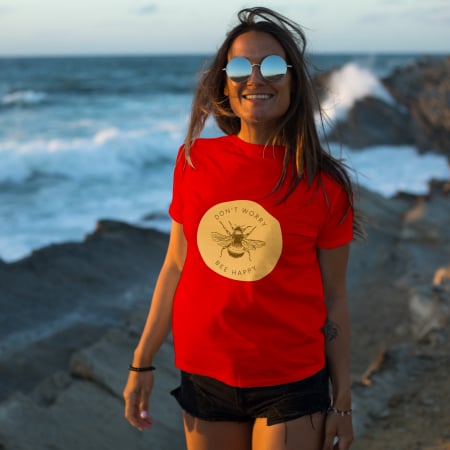 Tricouri Vesele - Tricou Bee Happy-Deyu