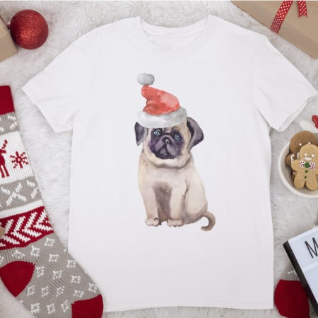 Tricouri de Crăciun - Tricou Caine De Craciun- Deyu