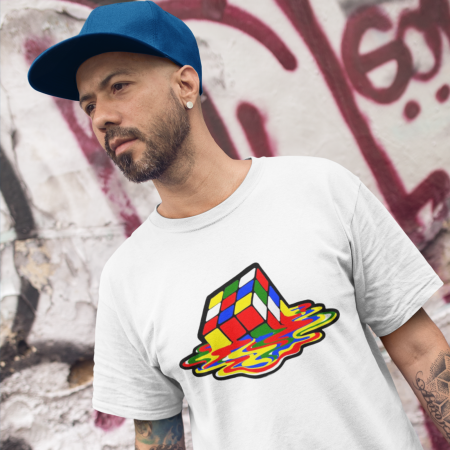 Tricouri cu Mesaje - Tricou cub Rubik topit-Deyu