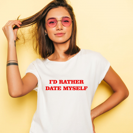 Tricouri cu Mesaje - Tricou date Myself-Deyu