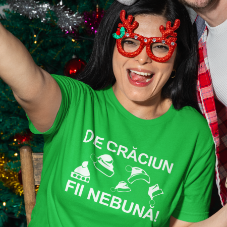 Cadouri Craciun - Tricou de Craciun Fii nebuna-Deyu