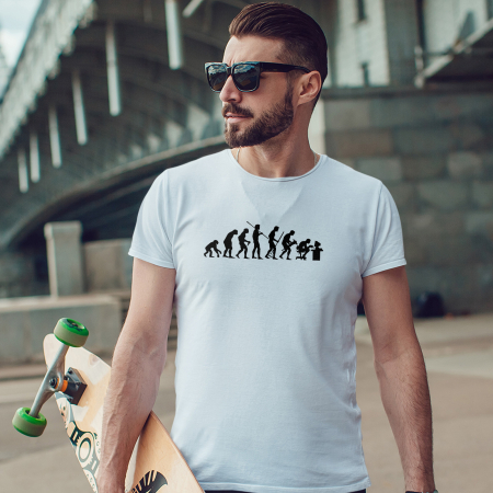 Tricouri cu Mesaje - Tricou Evolutie-Deyu