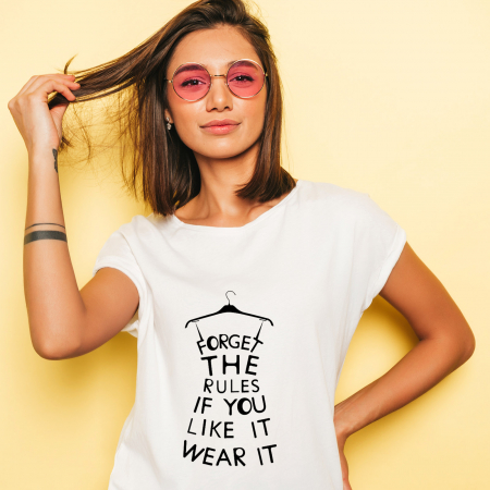 Tricouri cu Mesaje - Tricou Forget Rules-Deyu