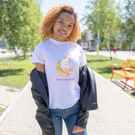 Tricouri Vesele - Tricou fueled by happy thoughts-Deyu