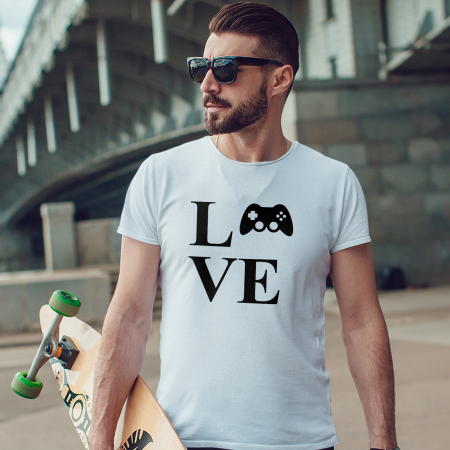 Tricouri cu Mesaje - Tricou Gamer Love-Deyu