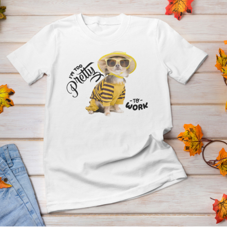 Tricou  I'm Pretty To work-Deyu [2]