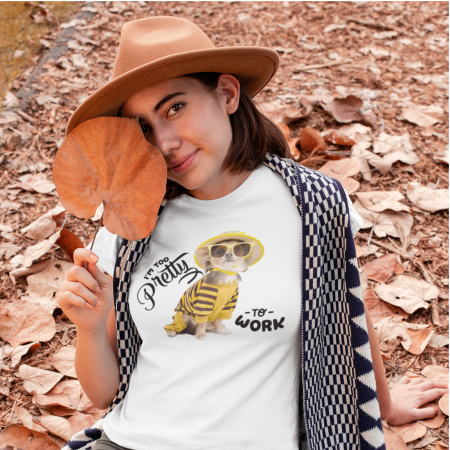 Cadouri Ocazii Speciale - Tricou  I'm Pretty To work-Deyu
