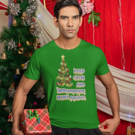 Tricouri de Crăciun - Tricou Impodobeste Mama Bradul- Deyu