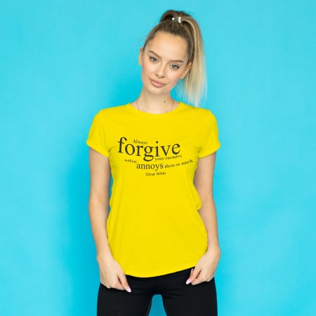 Tricouri Motivationale - Tricou Motivational Motivation Always Forgive-Deyu