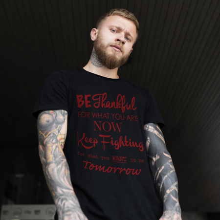 Tricouri Motivationale - Tricou Motivational Be Thankull-Deyu