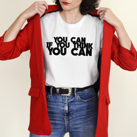 Tricouri Motivationale - Tricou Motivational You Can If You Think You Can-Deyu