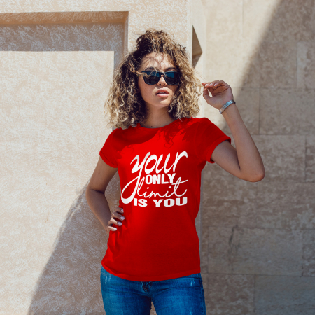 Tricouri cu Mesaje - Tricou Motivational Your Only Limit Is You-Deyu
