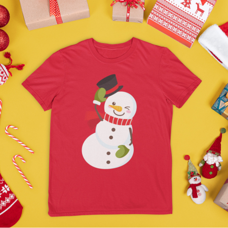 Tricouri de Crăciun - Tricou Om De Zapada- Deyu